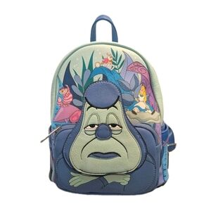 Disney Loungefly Alice In Wonderland Mini Backpack Absolem Caterpillar Bag Blue